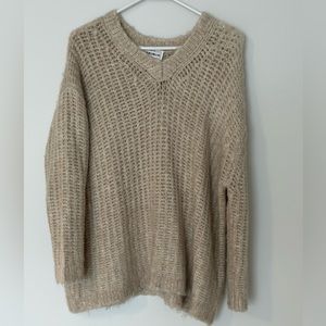 Republic oversized tan knit sweater